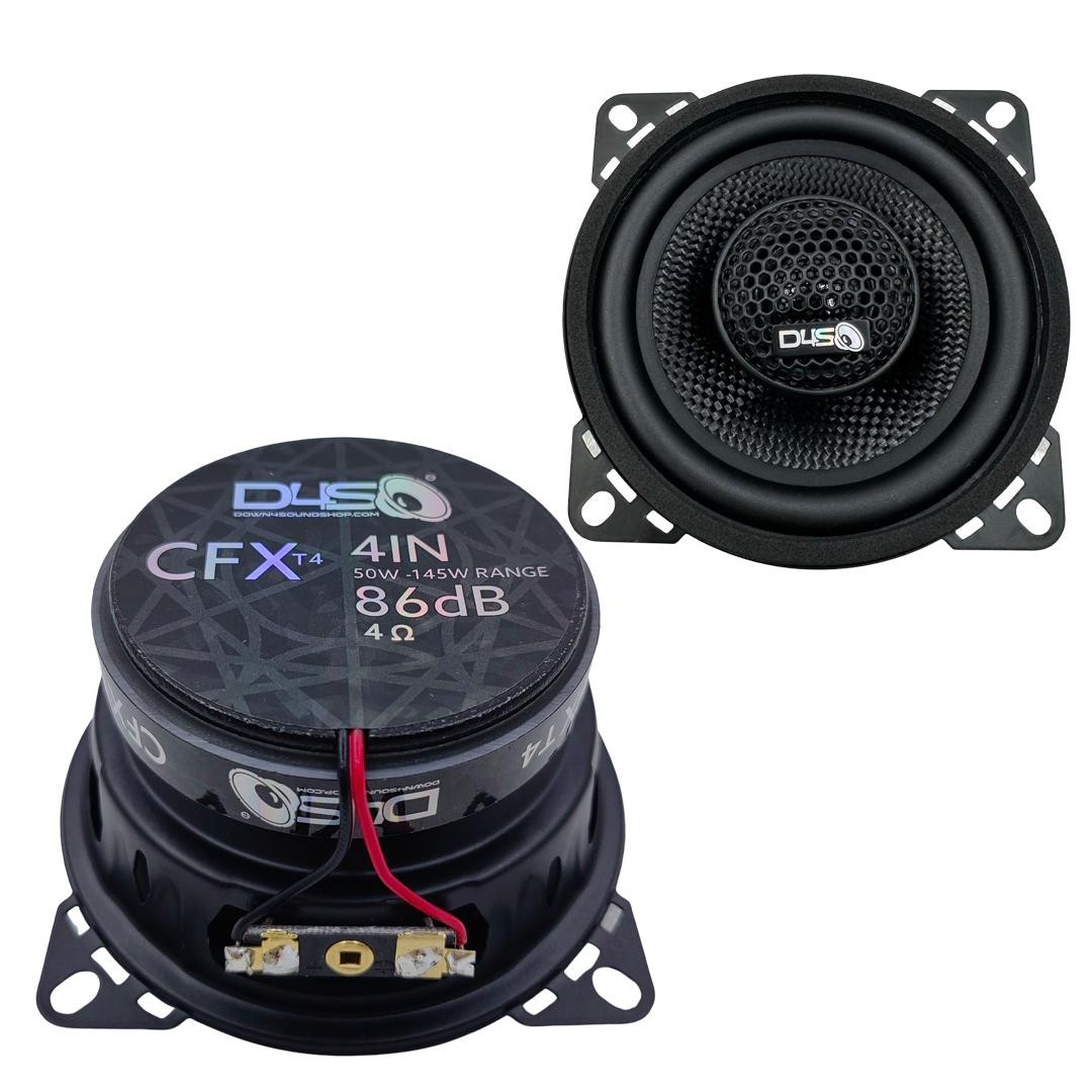 DOWN4SOUND | CFXT4 - 4 INCH CAR AUDIO SPEAKERS - 145W RMS | (PAIR