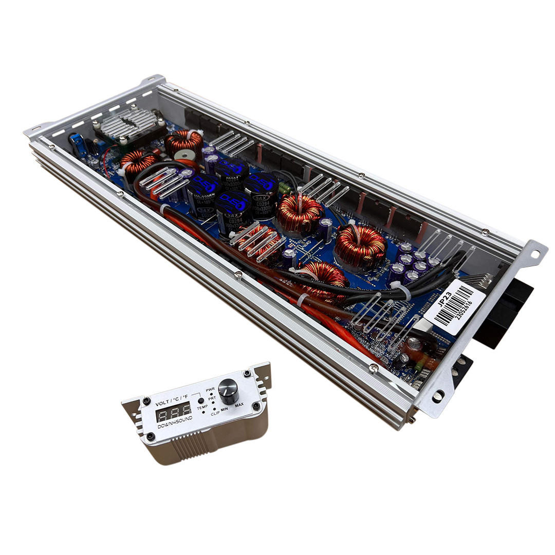 オーディオアンプ シルバー DOWN4SOUND JP23 V1.5 ELITE GRAY | 2300W RMS AMPLIFIER - Down4Sound