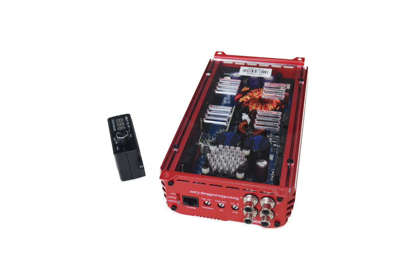 DOWN4SOUND | MM1000 (MINI MAXX) - RED | 1000W RMS MINI CAR AUDIO