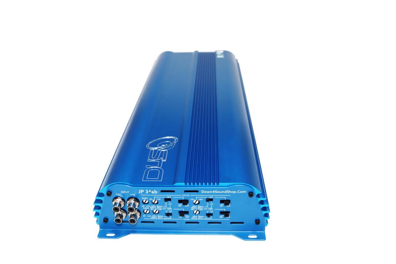 DOWN4SOUND | JP34 AB BLUE | 590W RMS | 4 CHANNEL AMPLIFIER