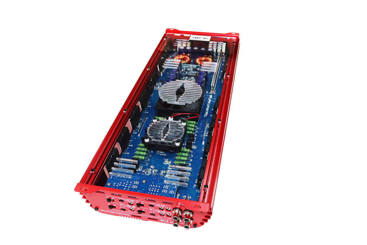 DOWN4SOUND JP34 AB RED | 590W RMS - 4 CHANNEL AMPLIFIER
