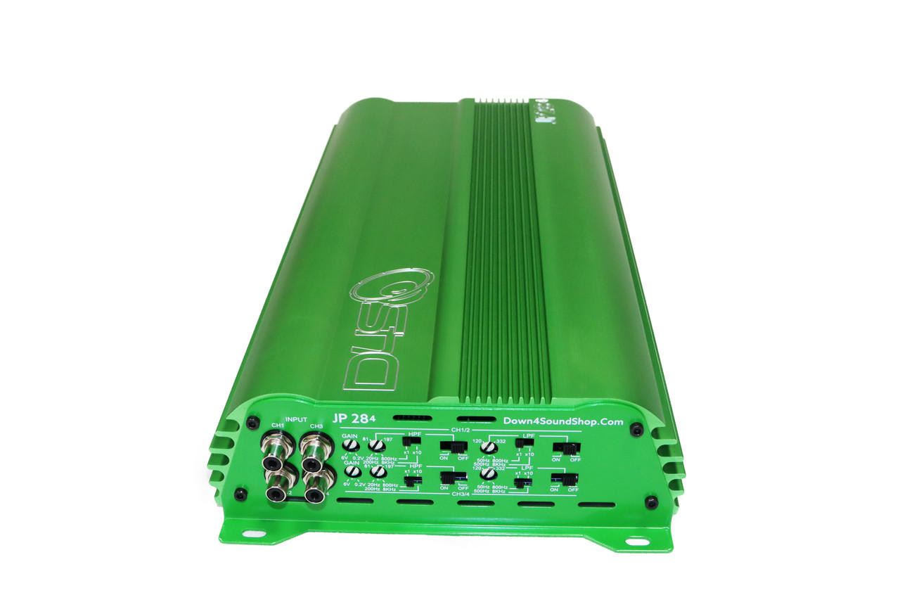 DOWN4SOUND | JP284 - GREEN | 3000W | 4 CHANNEL AMPLIFIER