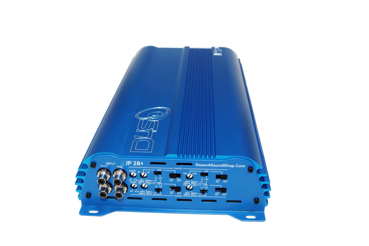 DOWN4SOUND | JP284 - BLUE | 3000W | 4 CHANNEL AMPLIFIER
