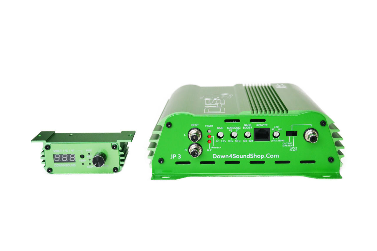 DOWN4SOUND | JP3 CPT GREEN | 555W RMS | 4 2 1 ANY-OHM AMPLIFIER