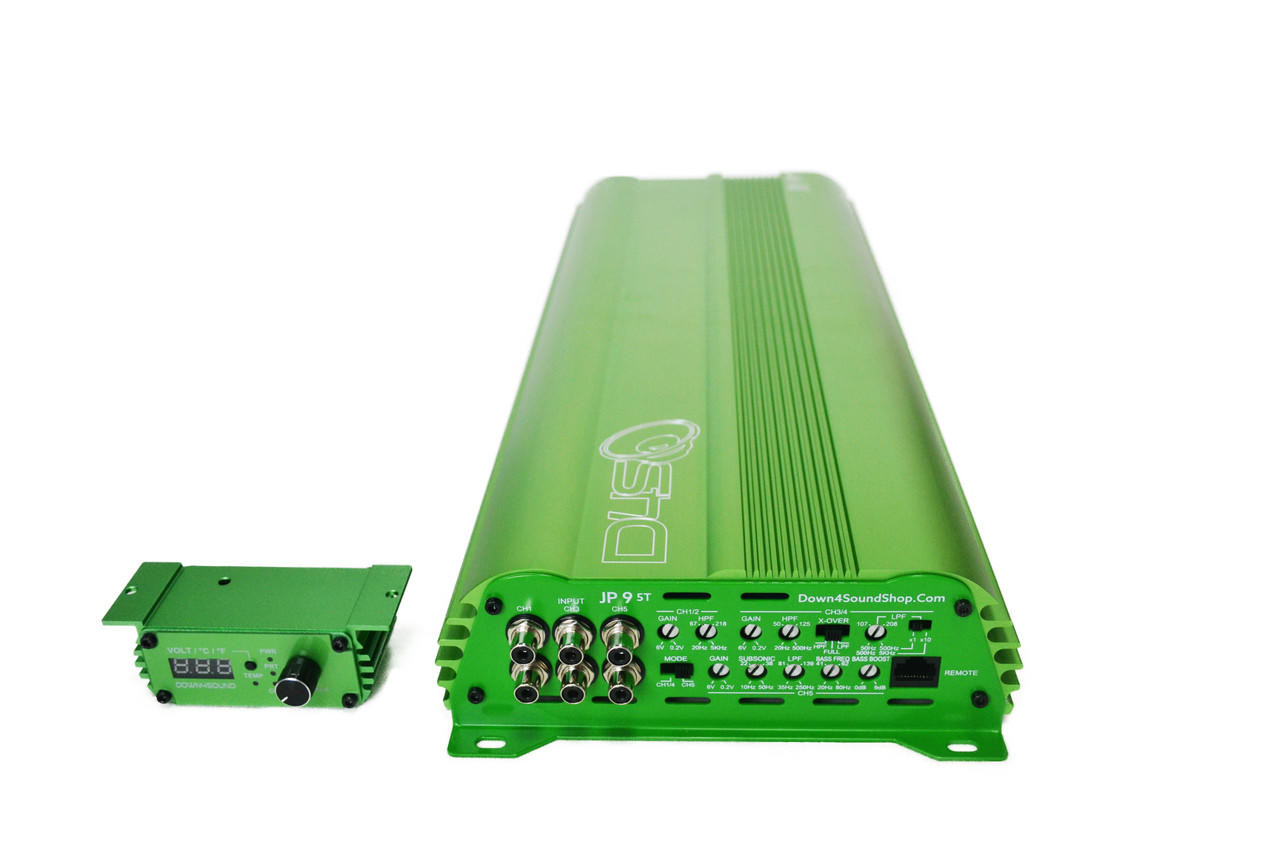 DOWN4SOUND JP95T GREEN | 1500W RMS - 5 CHANNEL AMPLIFIER