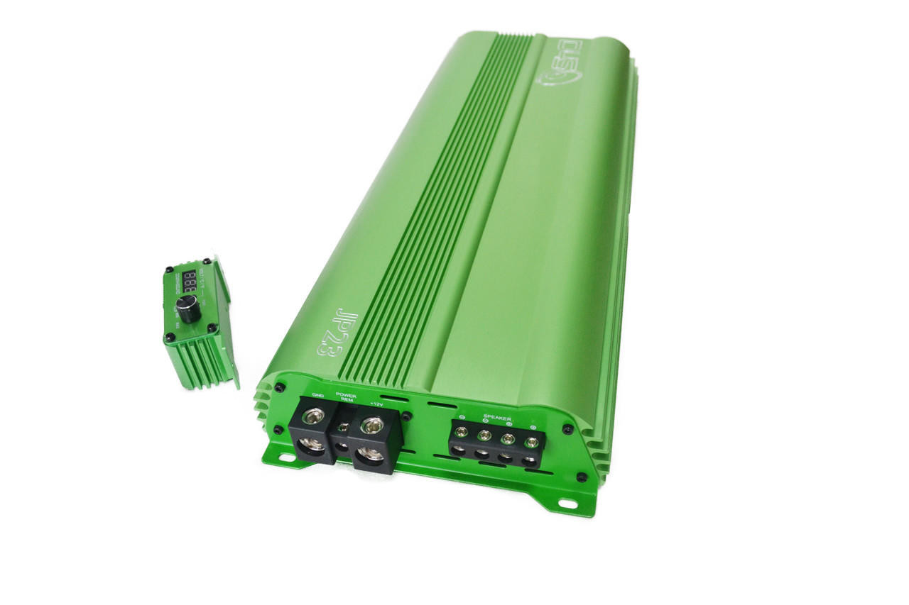 極上　グリーンアメジストJ23 DOWN4SOUND | JP23 V1.5 ELITE GREEN | 2300W RMS CAR AMPLIFIER