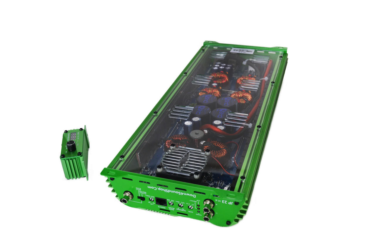 DOWN4SOUND | JP23 V1.5 ELITE GREEN | 2300W RMS CAR AMPLIFIER