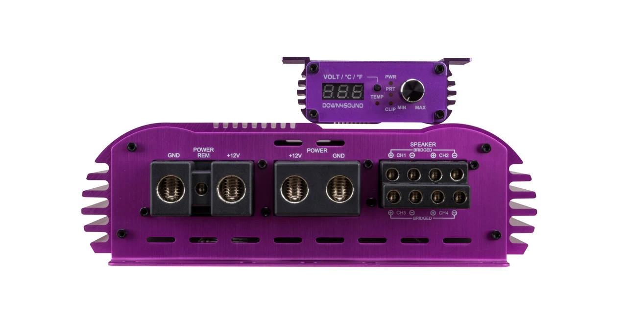 DOWN4SOUND | JP454 PURPLE | 4000W RMS | 4 CHANNEL AMPLIFIER
