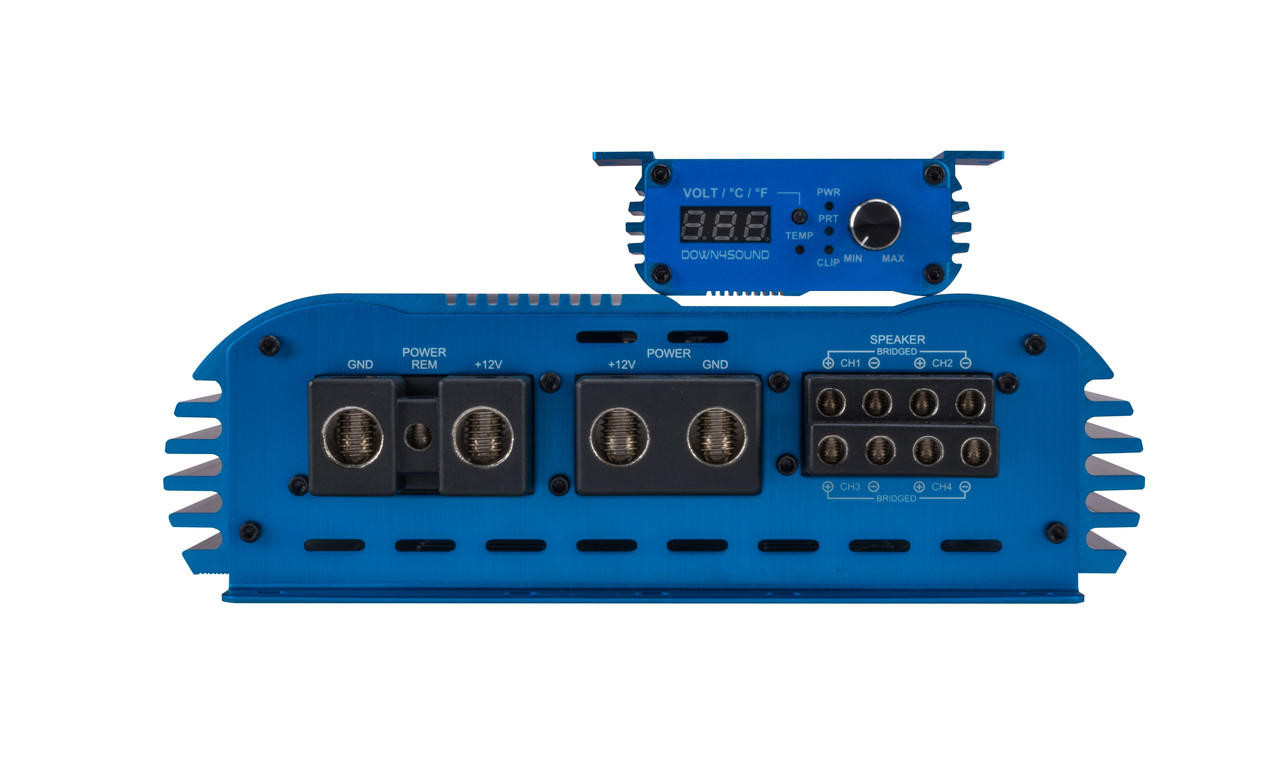 DOWN4SOUND | JP 10.4 BLUE | 6000W RMS | 4 CHANNEL AMPLIFIER