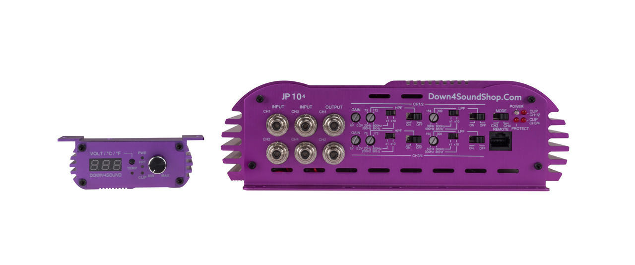 DOWN4SOUND | JP 10.4 PURPLE | 6000W RMS | 4 CHANNEL AMPLIFIER