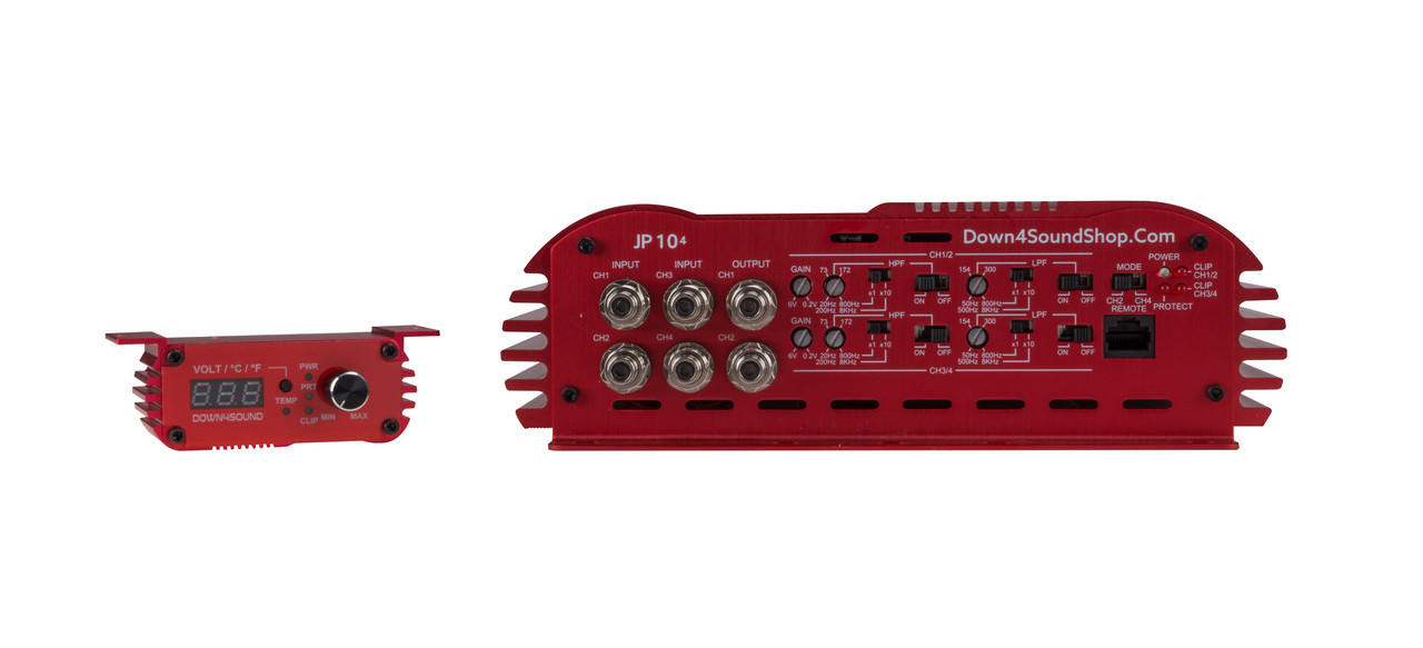 DOWN4SOUND | JP77 RED | 3000W RMS | 7 CHANNEL AMPLIFIER