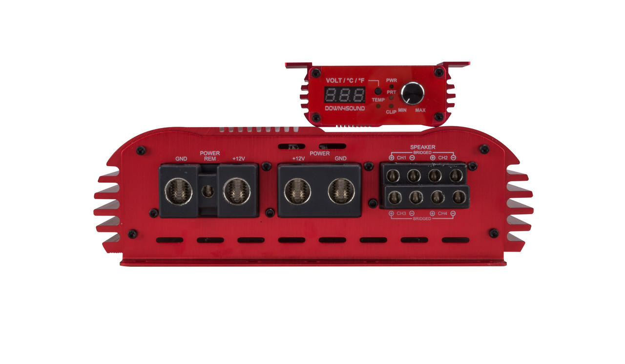 DOWN4SOUND | JP77 RED | 3000W RMS | 7 CHANNEL AMPLIFIER