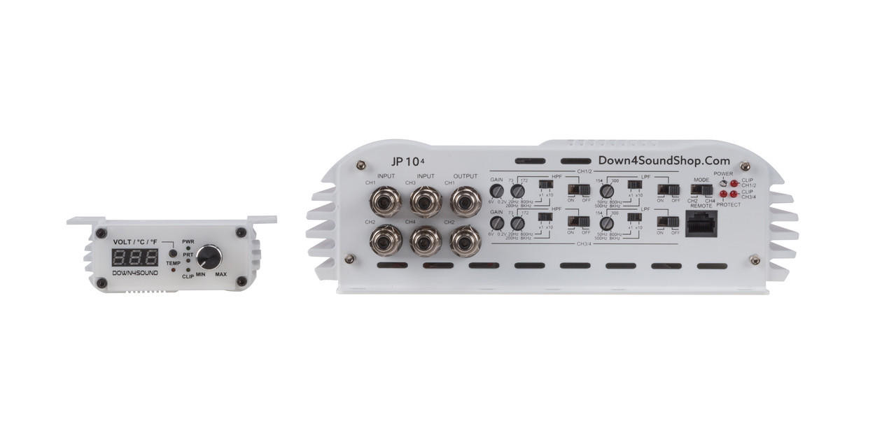 DOWN4SOUND | JP77 WHITE GLOSS | 3000W RMS | 7 CHANNEL AMPLIFIER