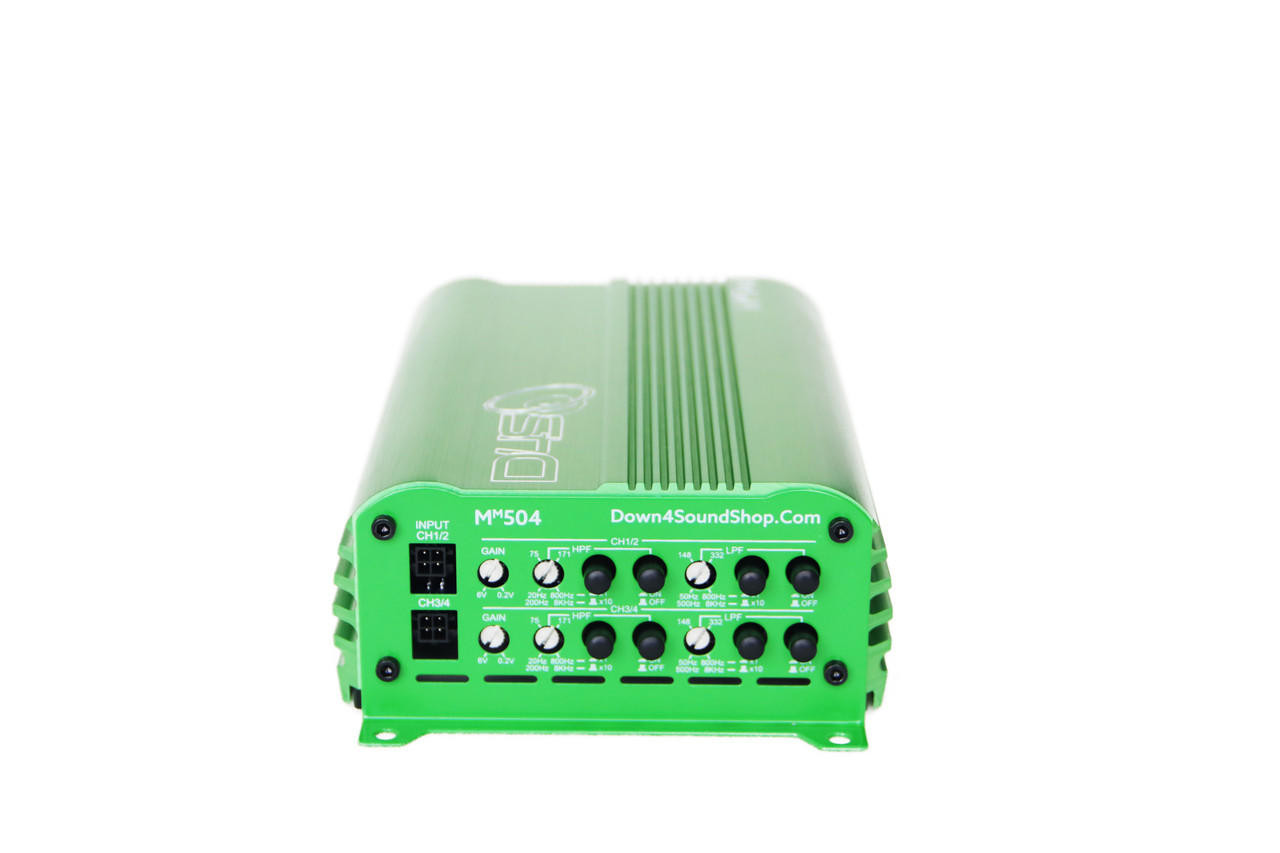 DOWN4SOUND | MM504 (MINI MAXX) - GREEN | 300W RMS MINI | 4 CHANNEL