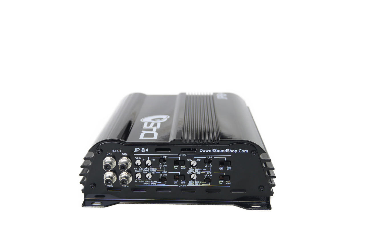 DOWN4SOUND JP84 - BLACK GLOSS | 400W RMS 4CH AMPLIFIER