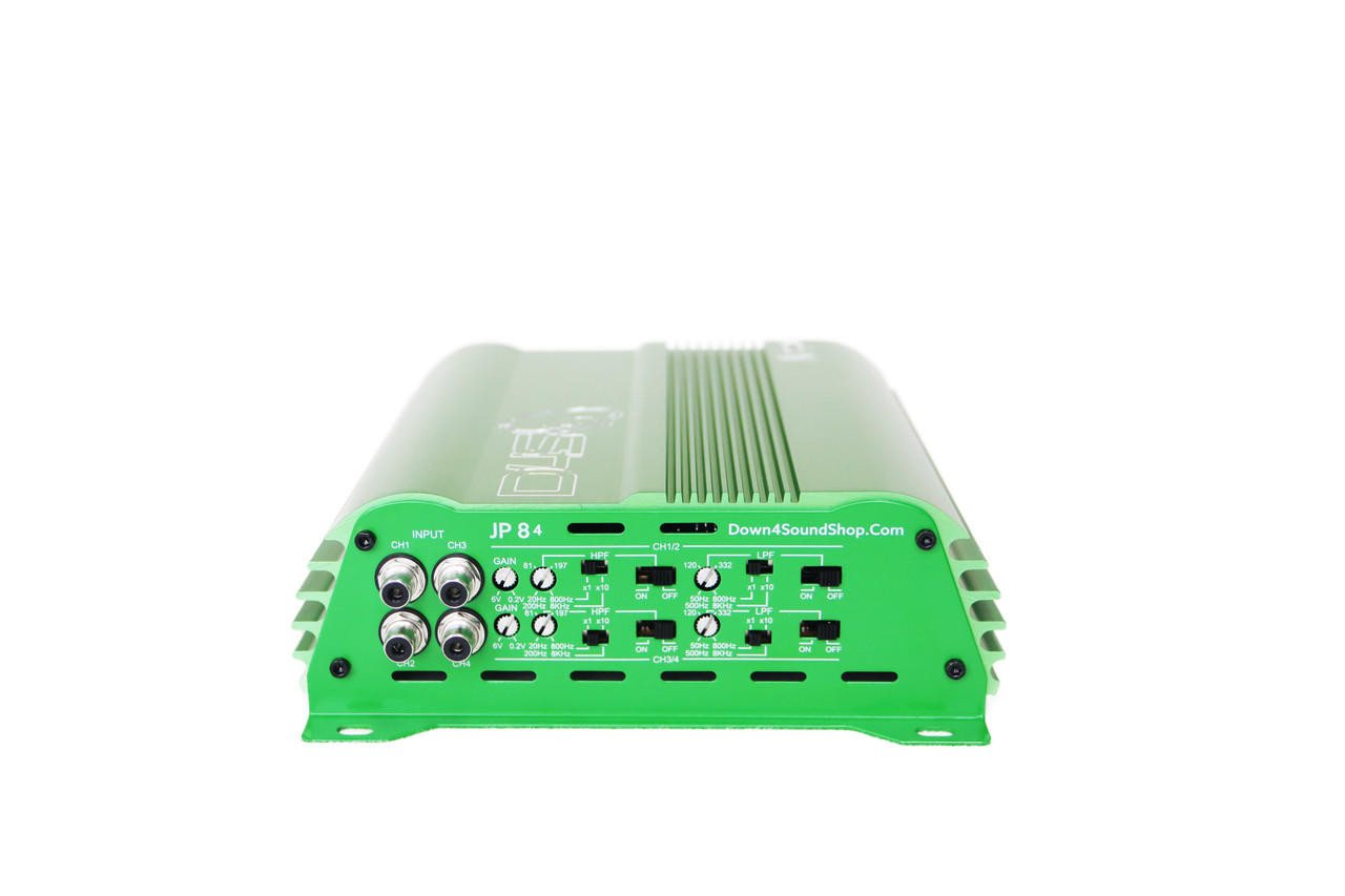 DOWN4SOUND | JP84 - GREEN | 400W RMS | 4 CHANNEL AMPLIFIER