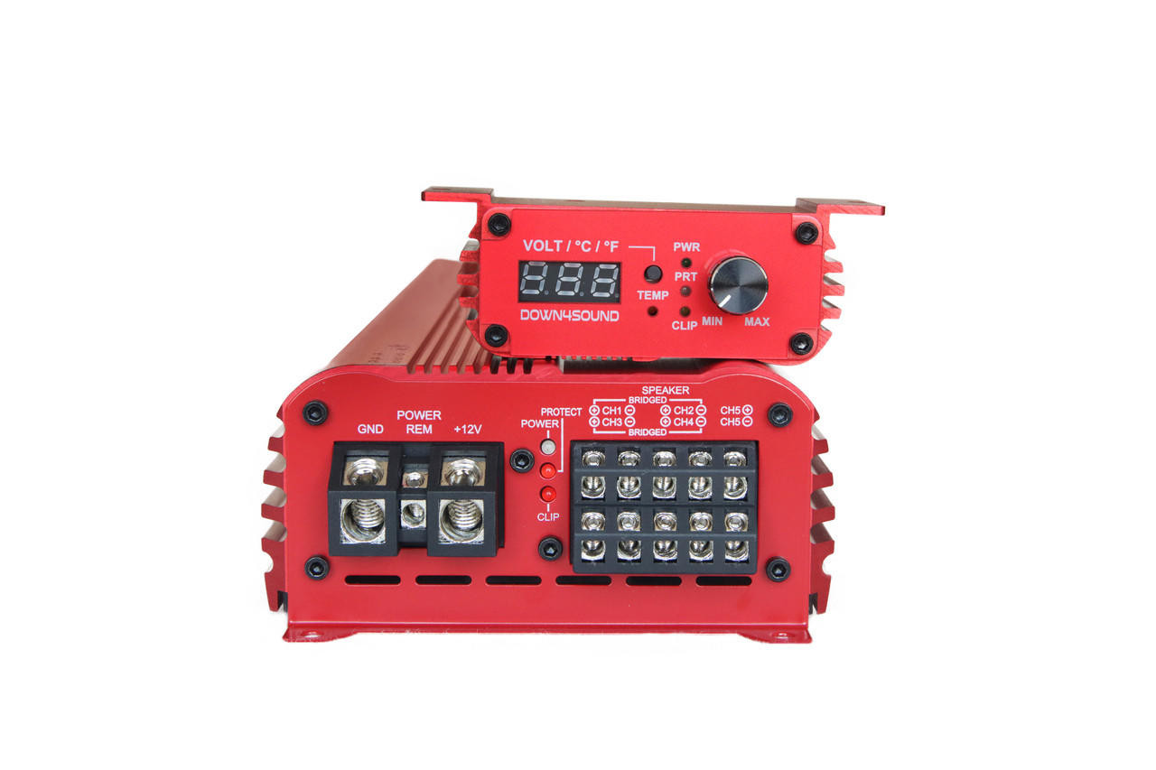 DOWN4SOUND | MM1005 (MINI MAXX) - RED | 1100W RMS MINI | 5 CHANNEL
