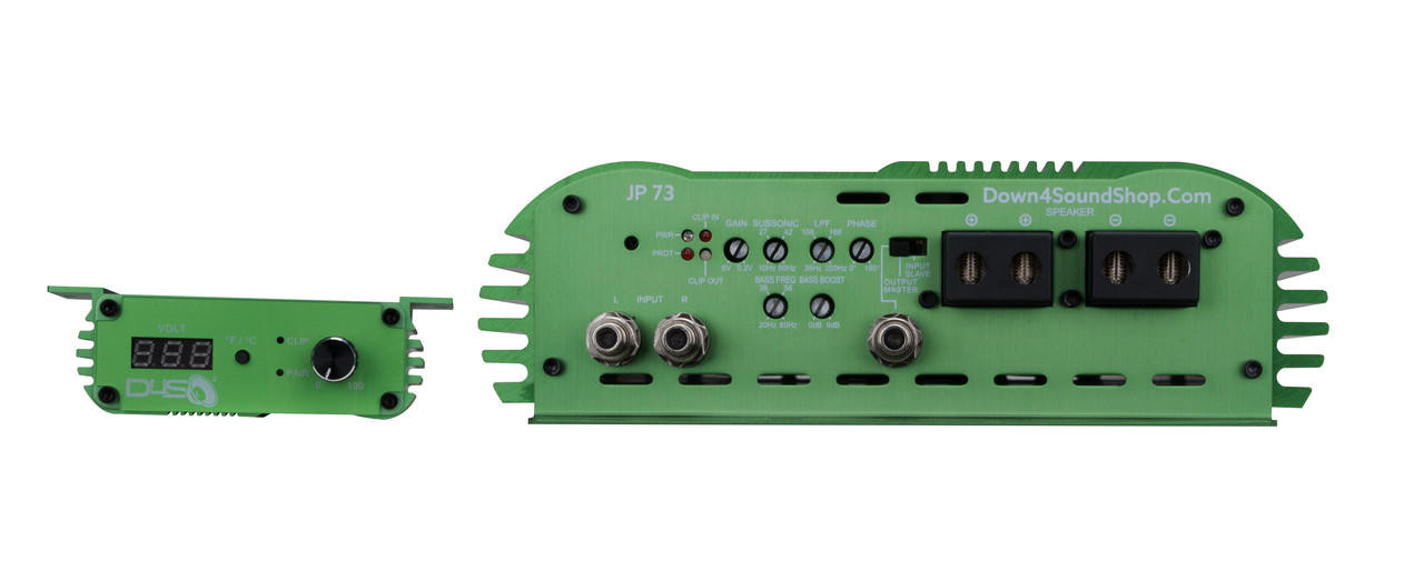 DOWN4SOUND | JP73 GREEN | 7300W RMS AMPLIFIER - Down4Sound Shop