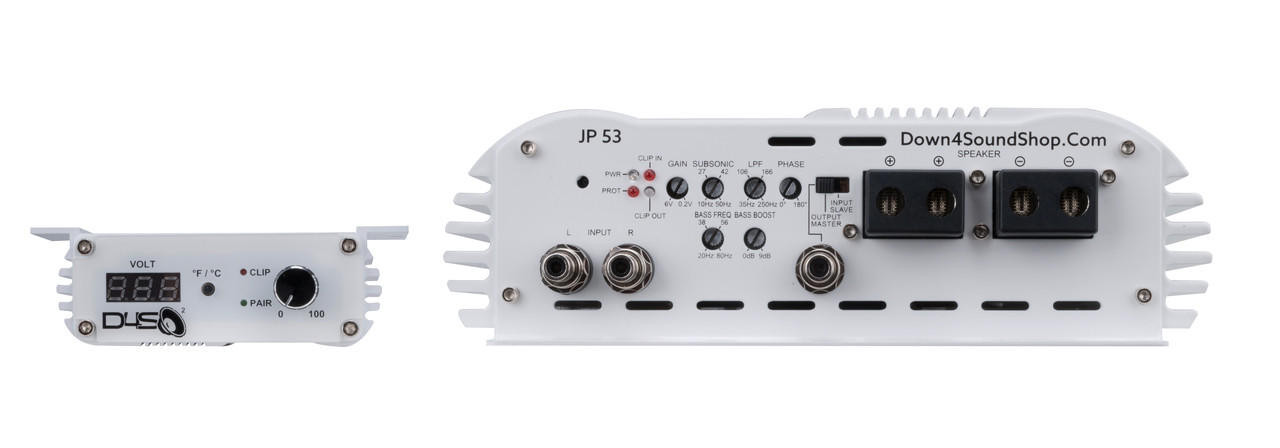 DOWN4SOUND | JP53 WHITE GLOSS | 5300W RMS AMPLIFIER - Down4Sound Shop