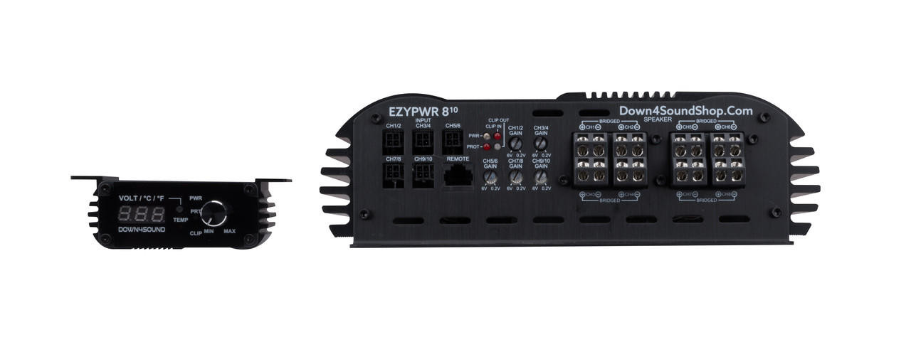 DOWN4SOUND | EZYPWR 810 BLACK | 4000W RMS | 10 CHANNEL AMPLIFIER
