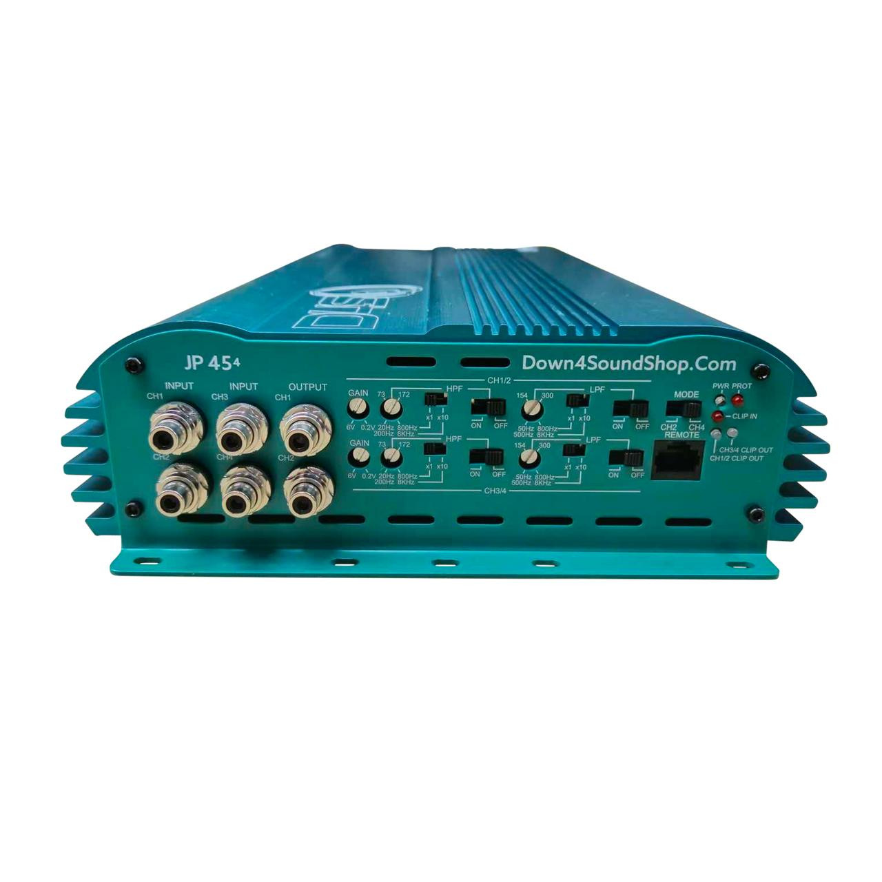 DOWN4SOUND | JP454 TEAL | 4000W RMS | 4 CHANNEL AMPLIFIER