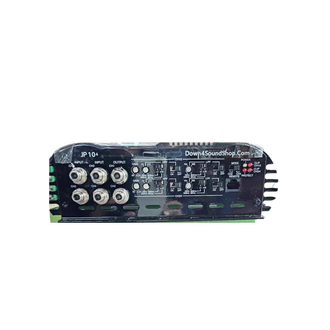 DOWN4SOUND | JP 10.4 BLACK GLOSS | 6000W RMS | 4 CHANNEL AMPLIFIER