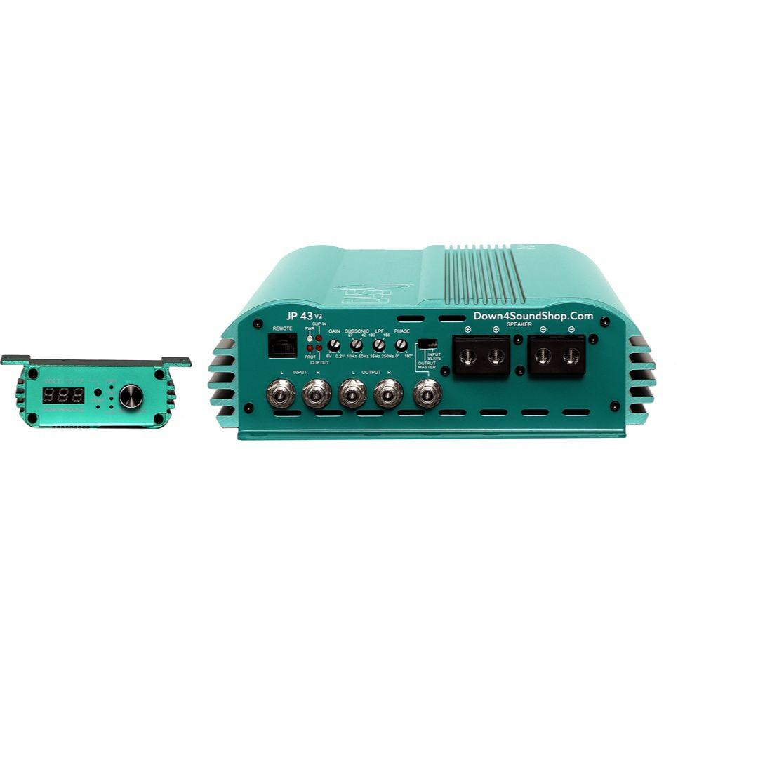 DOWN4SOUND | JP43 V2 TEAL | 4300W RMS AMPLIFIER - Down4Sound Shop