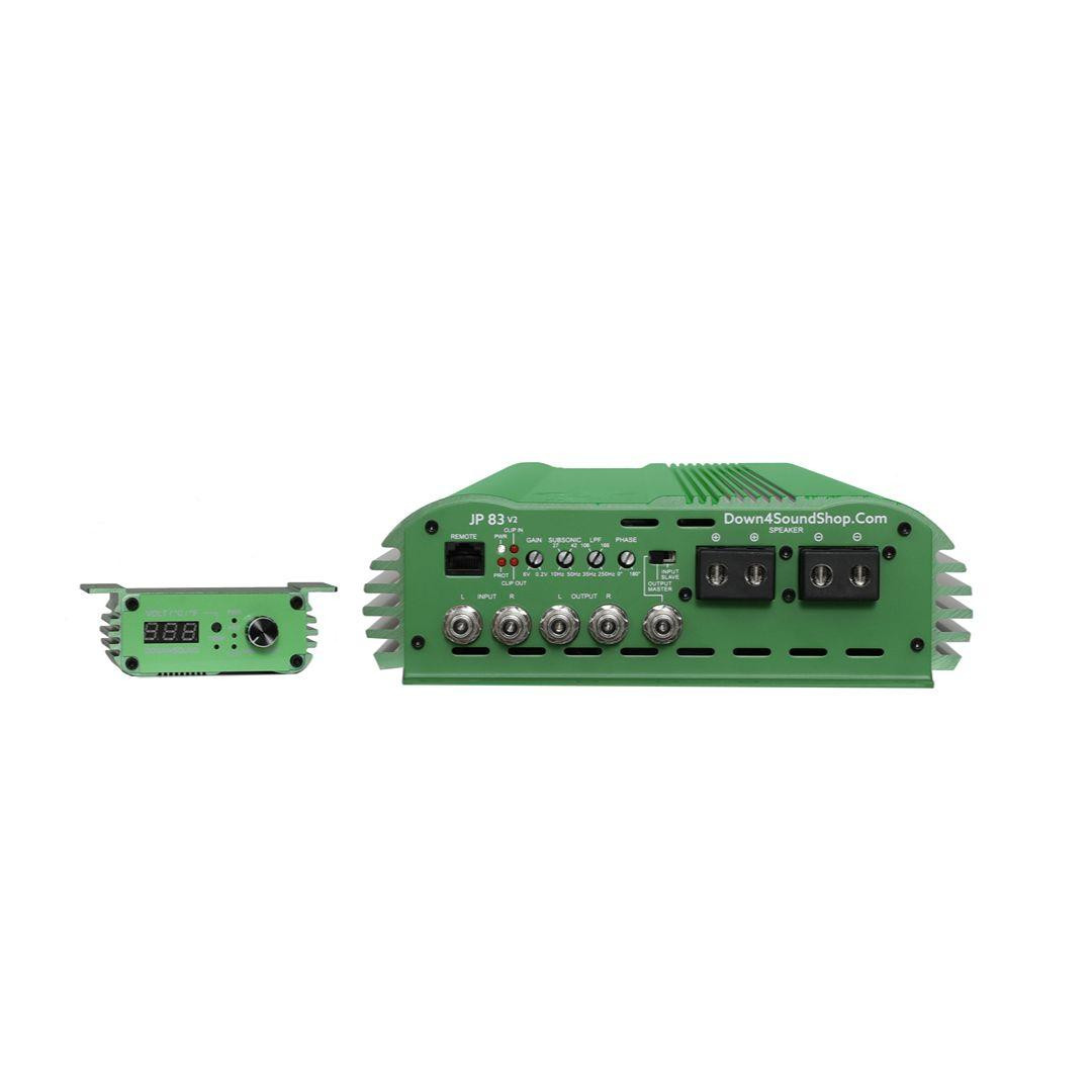 DOWN4SOUND | JP83 V2 GREEN | 8300W RMS AMPLIFIER - Down4Sound Shop