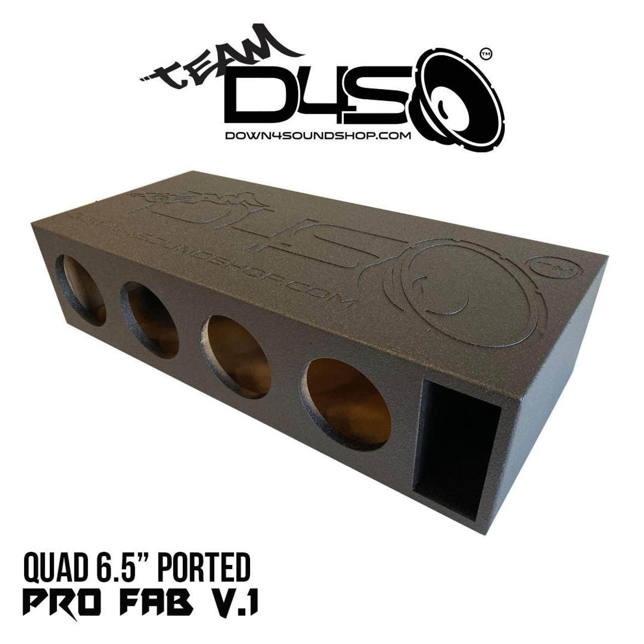 PRO-FAB 4 6.5 | 4 6.5 Sub Box Quad 6.5-Inch Ported Subwoofer Box - Down4Sound Shop