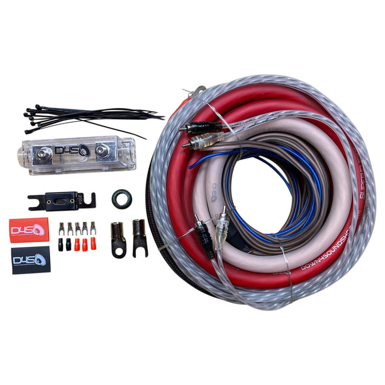 Car Audio Cable Kit Amp Amplifier Install RCA Subwoofer Sub Wiring 8 Gauge  SA