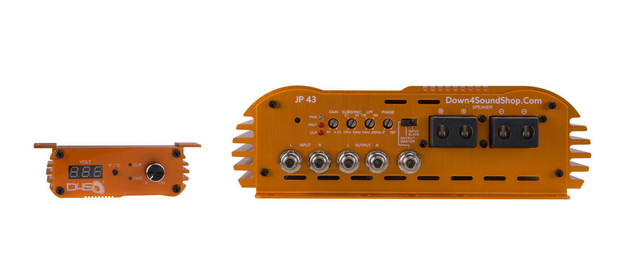 DOWN4SOUND JP43 ORANGE | 4300W RMS AMPLIFIER - Down4Sound Shop