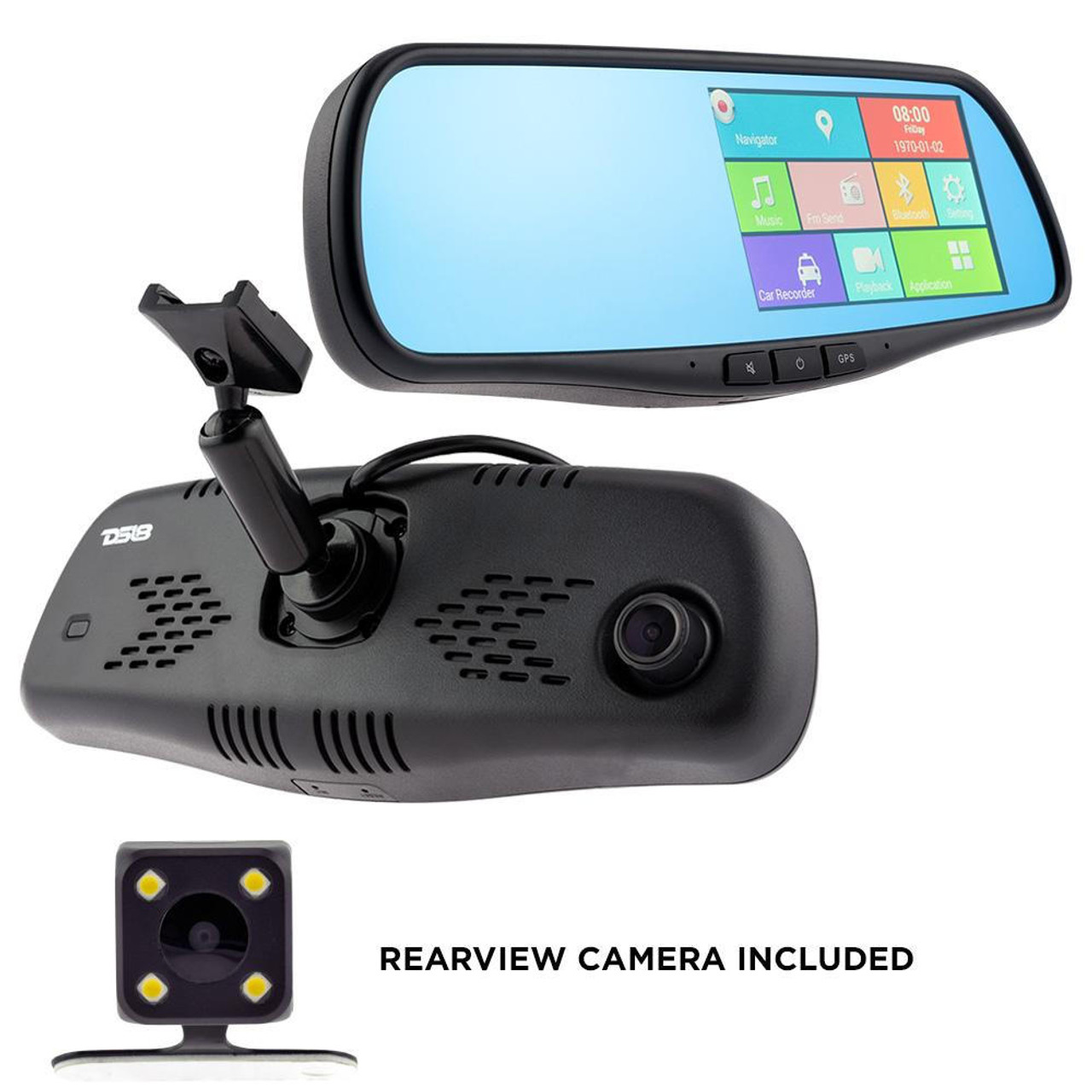 Rearview Smart Mirror with 4.3 HD LCD Touch Screen with Android 1080p Dash  Cam Recorder, Special Mount