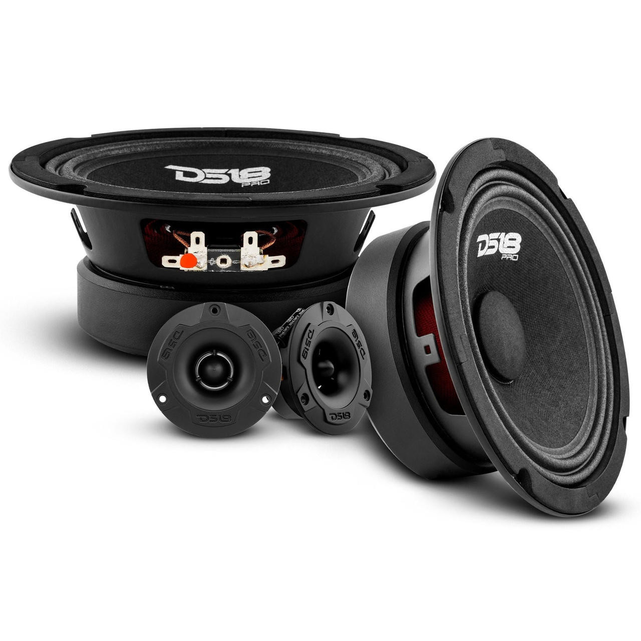 DS18 PRO-GM8.4PK+AMP Loudspeakers and Tweeters Package Including