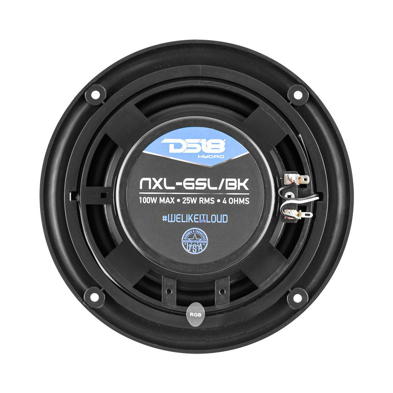 DS18 MP6/BK 6.5 2-Way Marine Audio Speaker 180 Watts Black.