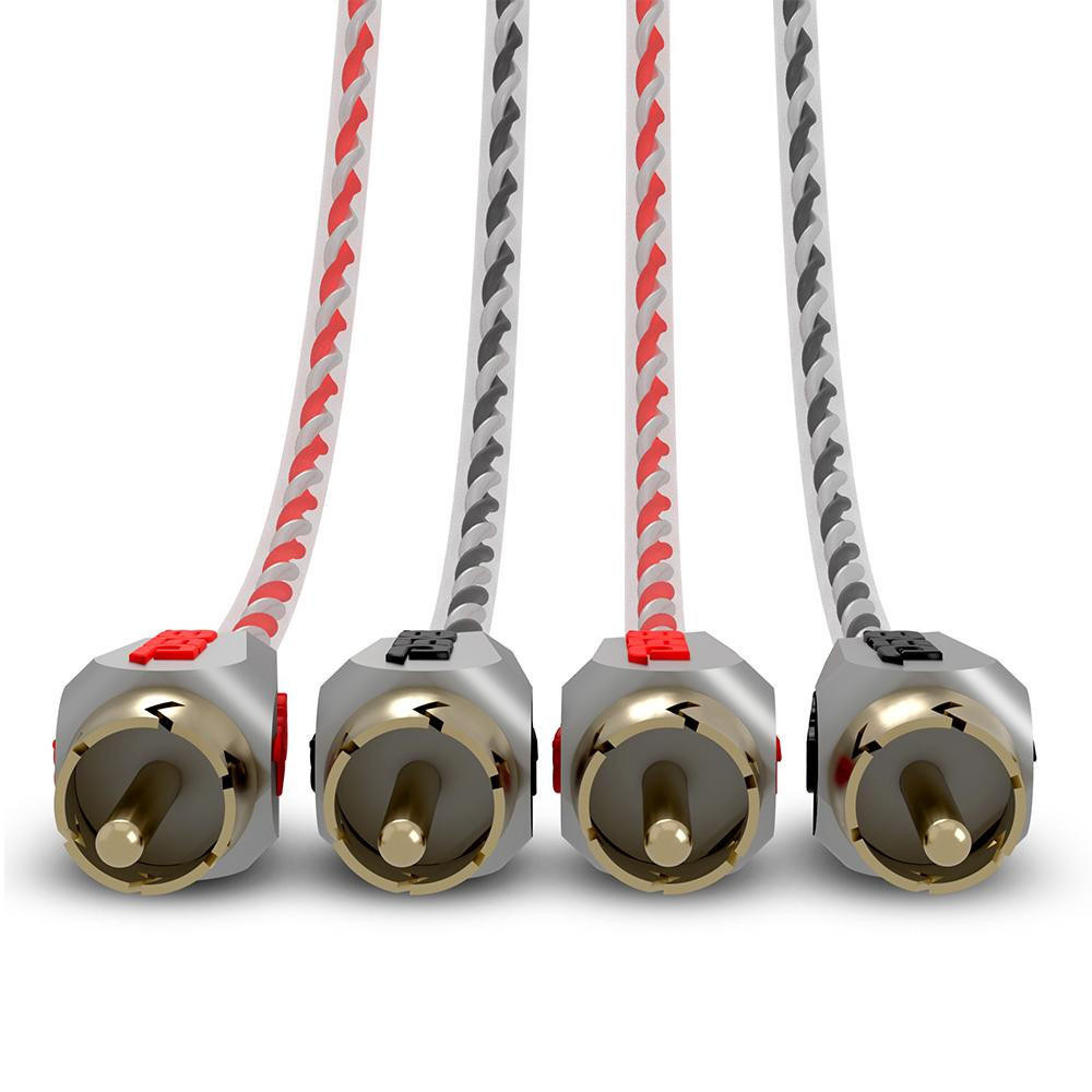 DS18 HQRCA-16FT Dual Twist RCA Cable - 16 Ft Long