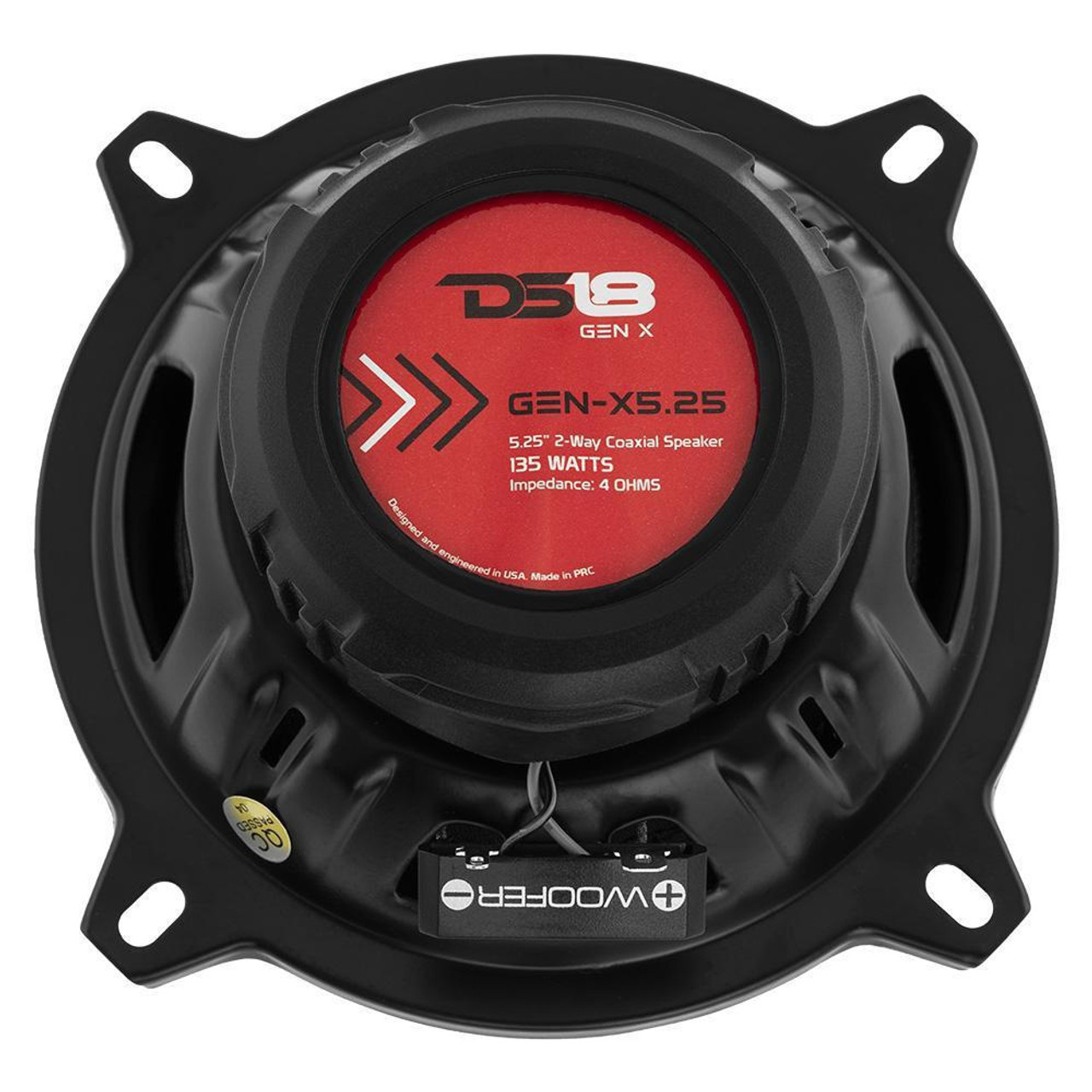 DS18 GEN-X5.25 5.25 2-Way Coaxial Car Speaker 135 Watts 4-Ohm