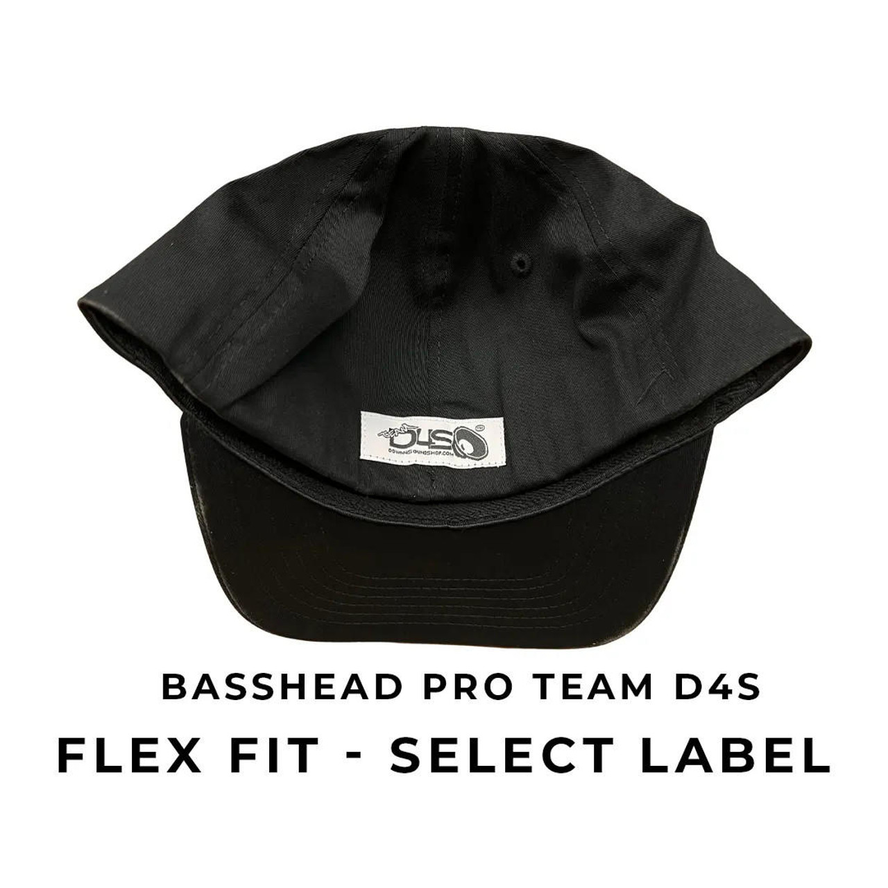 TEAM D4S Hat BASSHEAD CURVED PRO FLEX FIT Label BILL Down4Sound - Shop Select