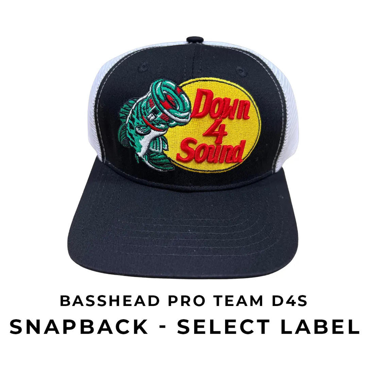 TEAM D4S BASSHEAD PRO Select Label SNAP BACK with MESH CURVED BILL Hat -  Down4Sound Shop