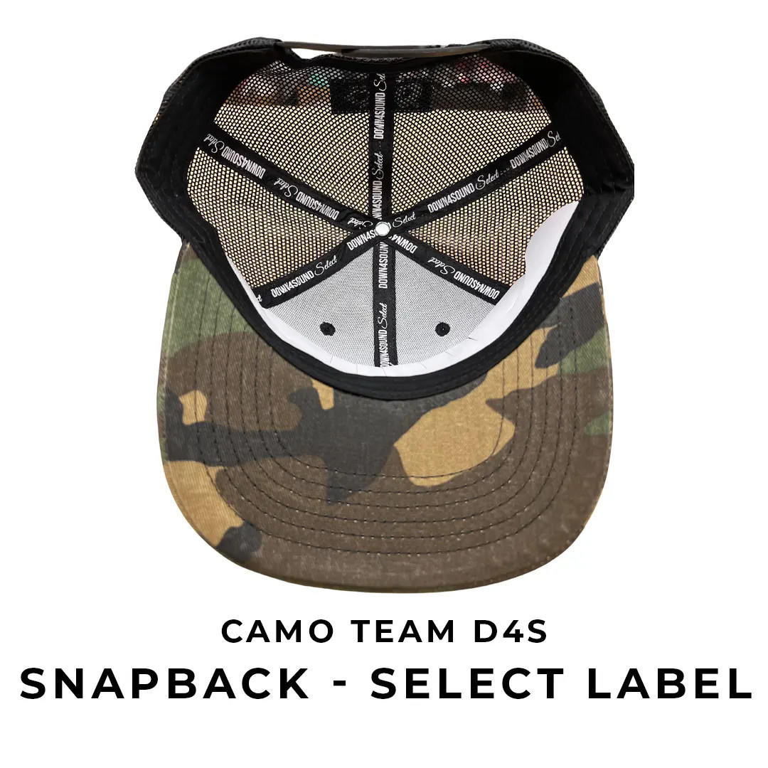 TEAM D4S CAMO Select Label SNAP BACK with MESH SLIGHT CURVED BILL