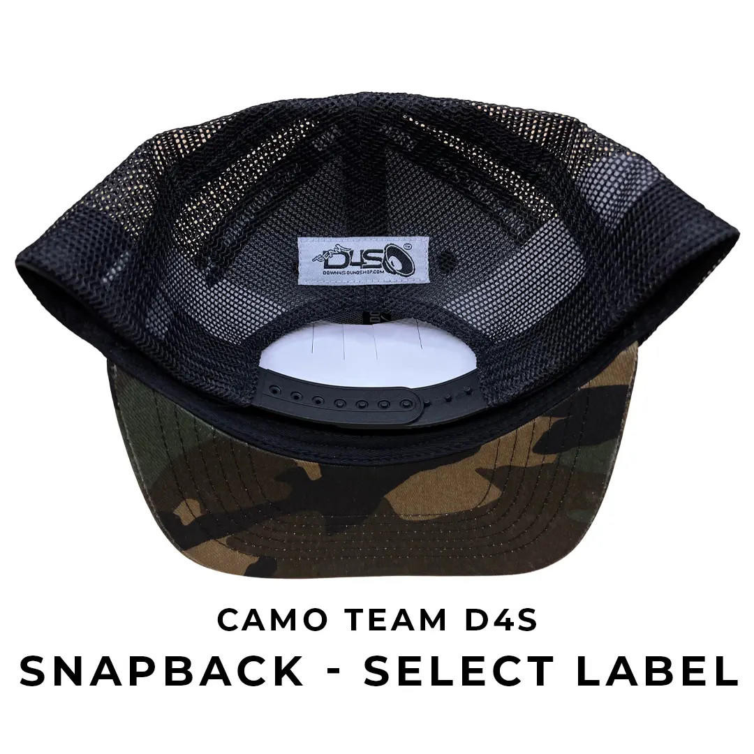 TEAM D4S CAMO Select Label SNAP BACK with MESH SLIGHT CURVED BILL