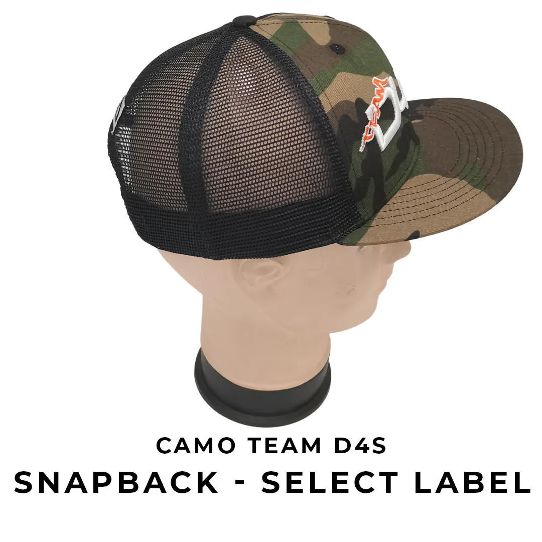 TEAM D4S CAMO Select Label SNAP BACK with MESH SLIGHT CURVED BILL