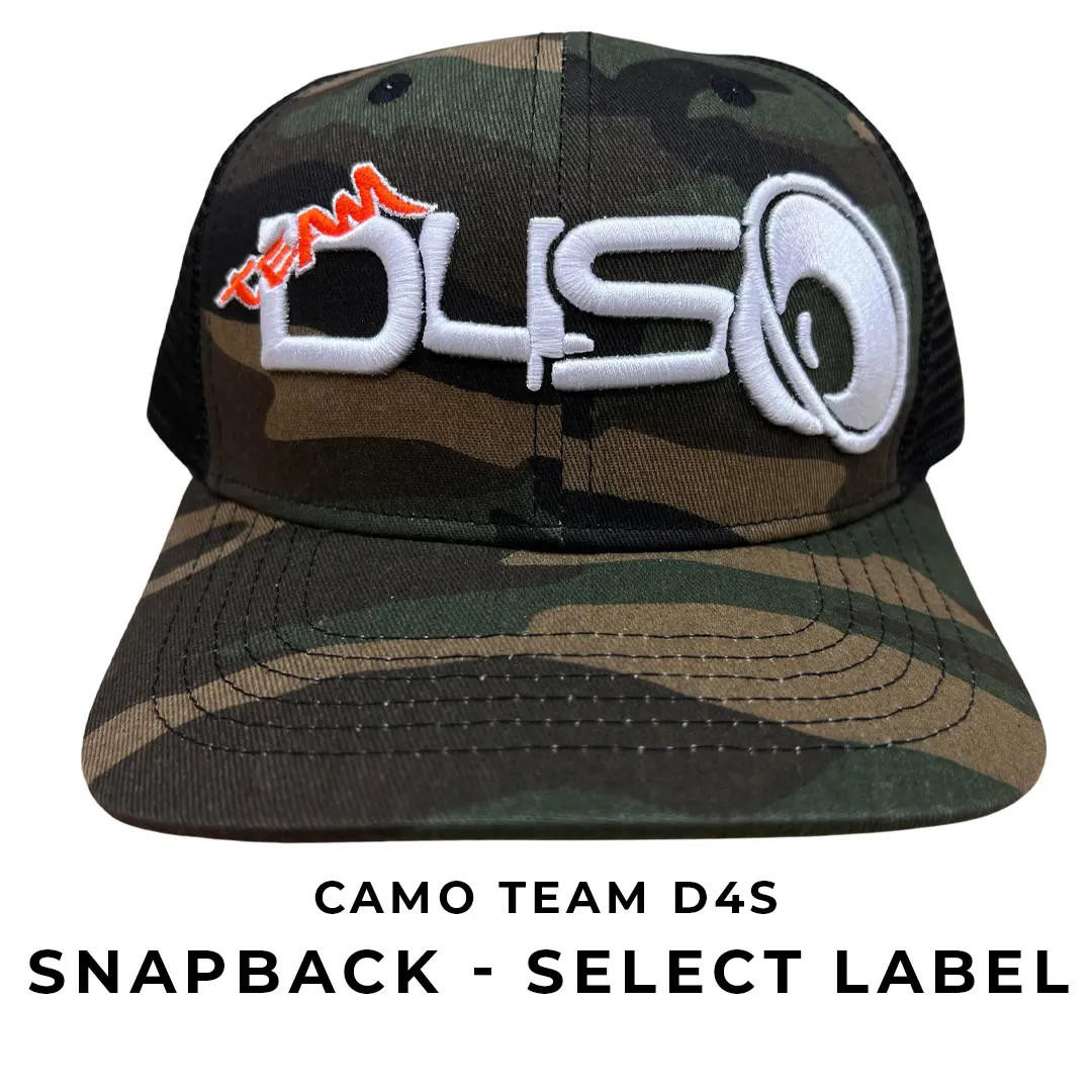 TEAM D4S CAMO Select Label SNAP BACK with MESH SLIGHT CURVED BILL