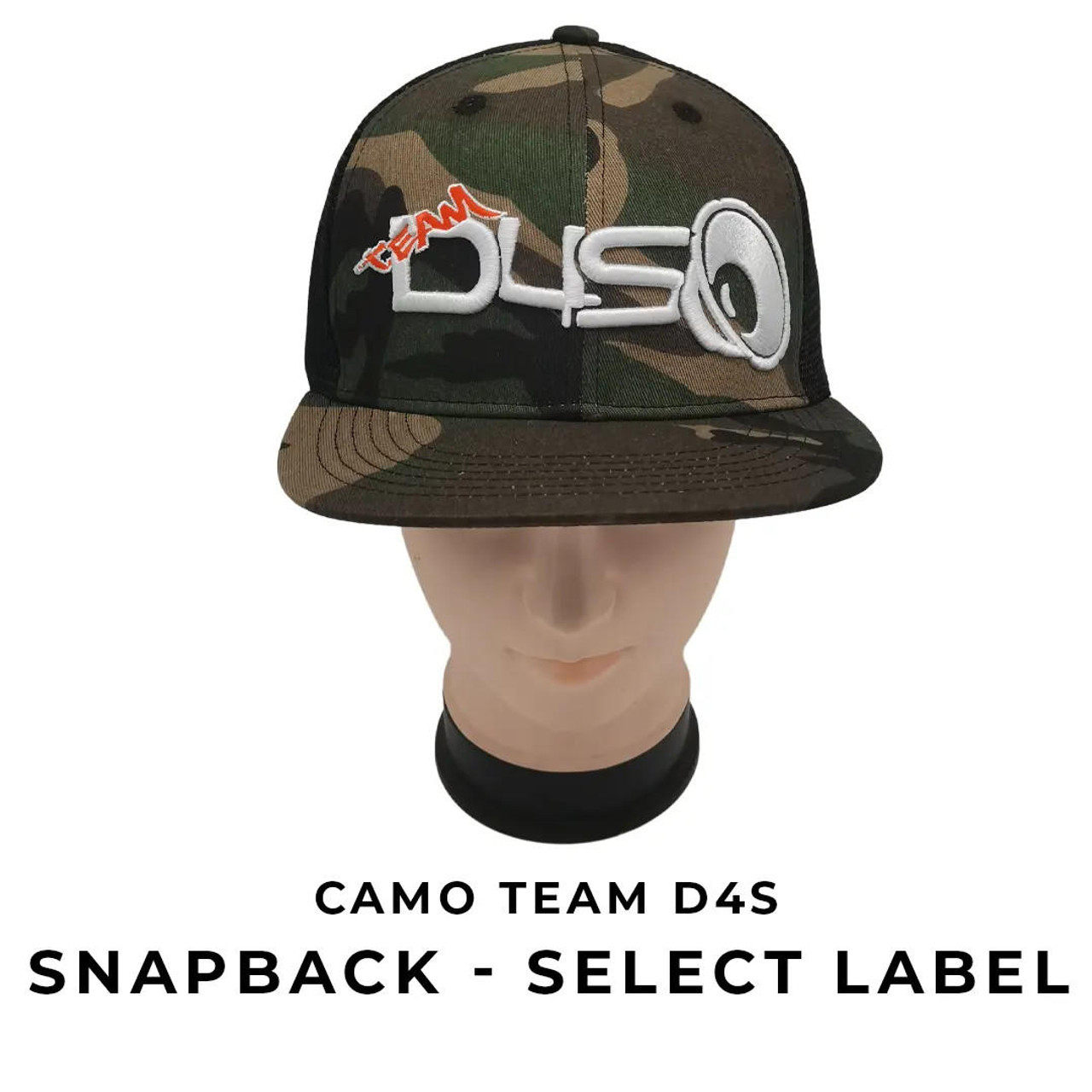 TEAM D4S CAMO Select Label SNAP BACK with MESH SLIGHT CURVED BILL Hat -  Down4Sound Shop