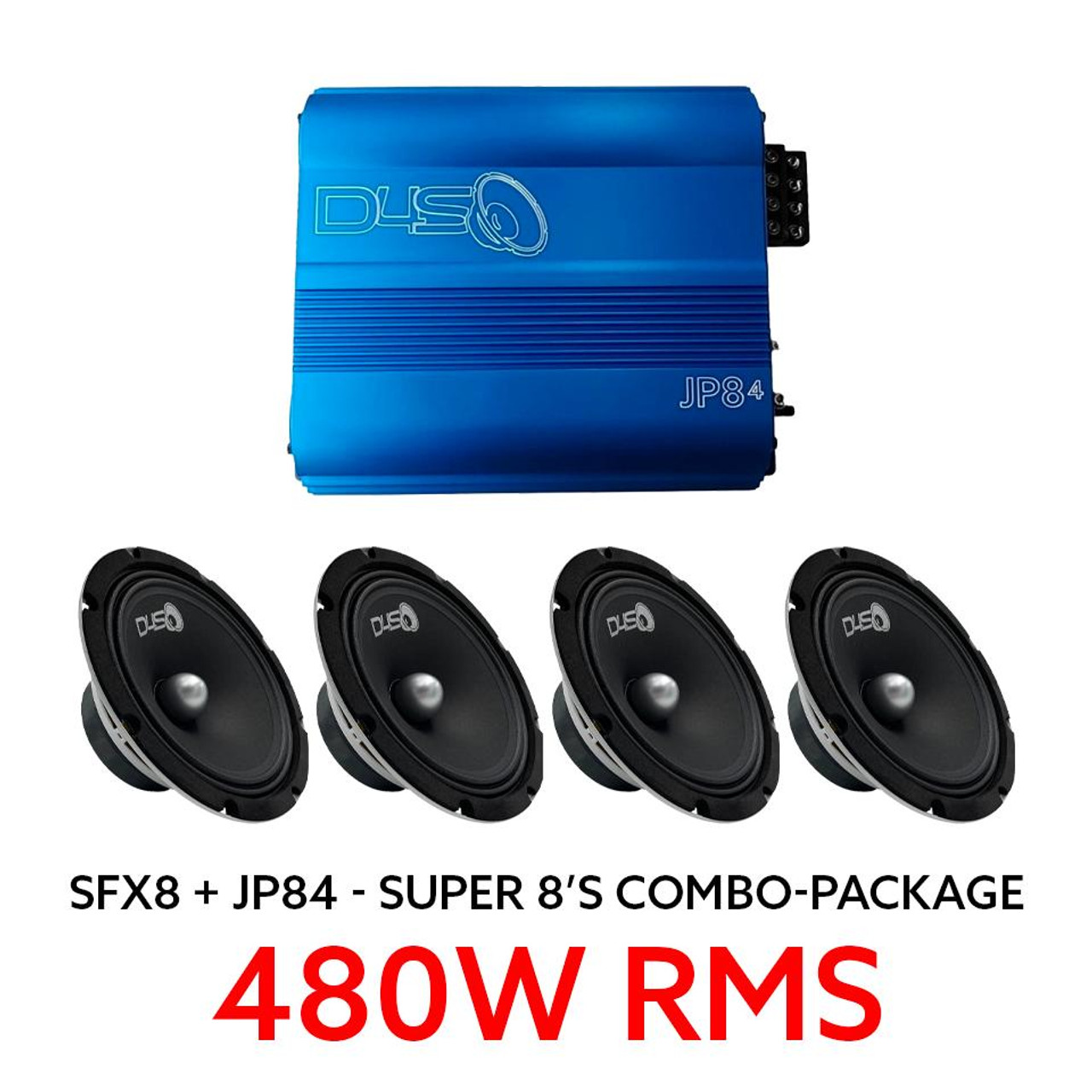 2 PAIR (4) - SFX8 - 8 Inch Midrange Speaker Combo with JP84 - 4 