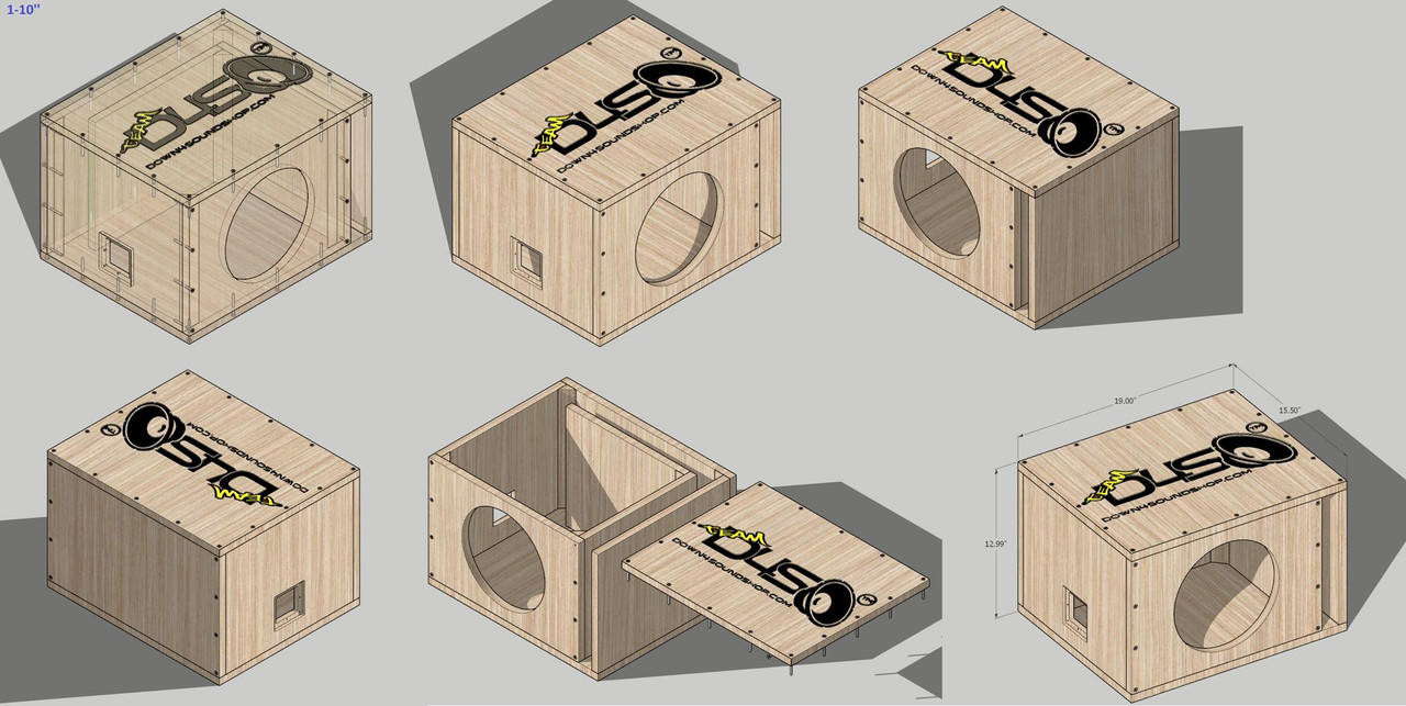 Down4sound PRO-FAB Birch FLAT PACK 10 | 1 10 Sub Box | DIY 10-Inch Ported  Subwoofer Enclosure Box