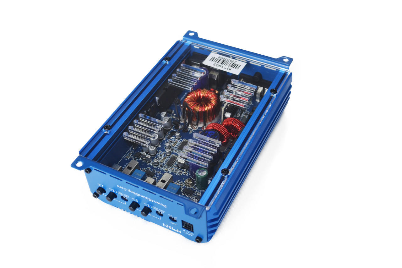 Down4Sound MM1002 (MINI MAXX) - BLUE | 350W RMS MINI 2CH Car Audio Amplifier