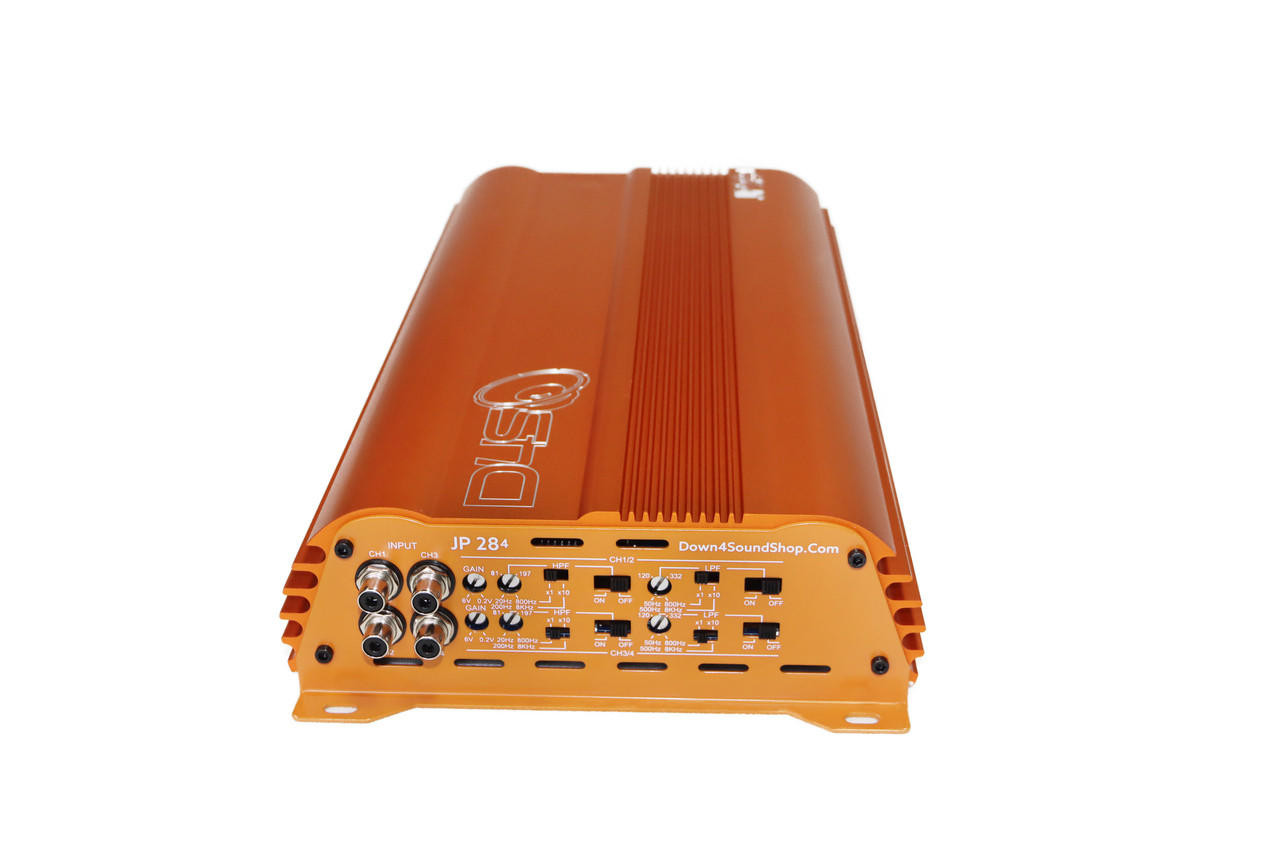 ☆Red&Orange☆ DOWN4SOUND JP284 - ORANGE | 3000W 4 CHANNEL AMPLIFIER
