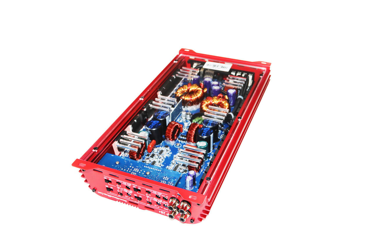 DOWN4SOUND JP284 - RED | 3000W 4 CHANNEL AMPLIFIER