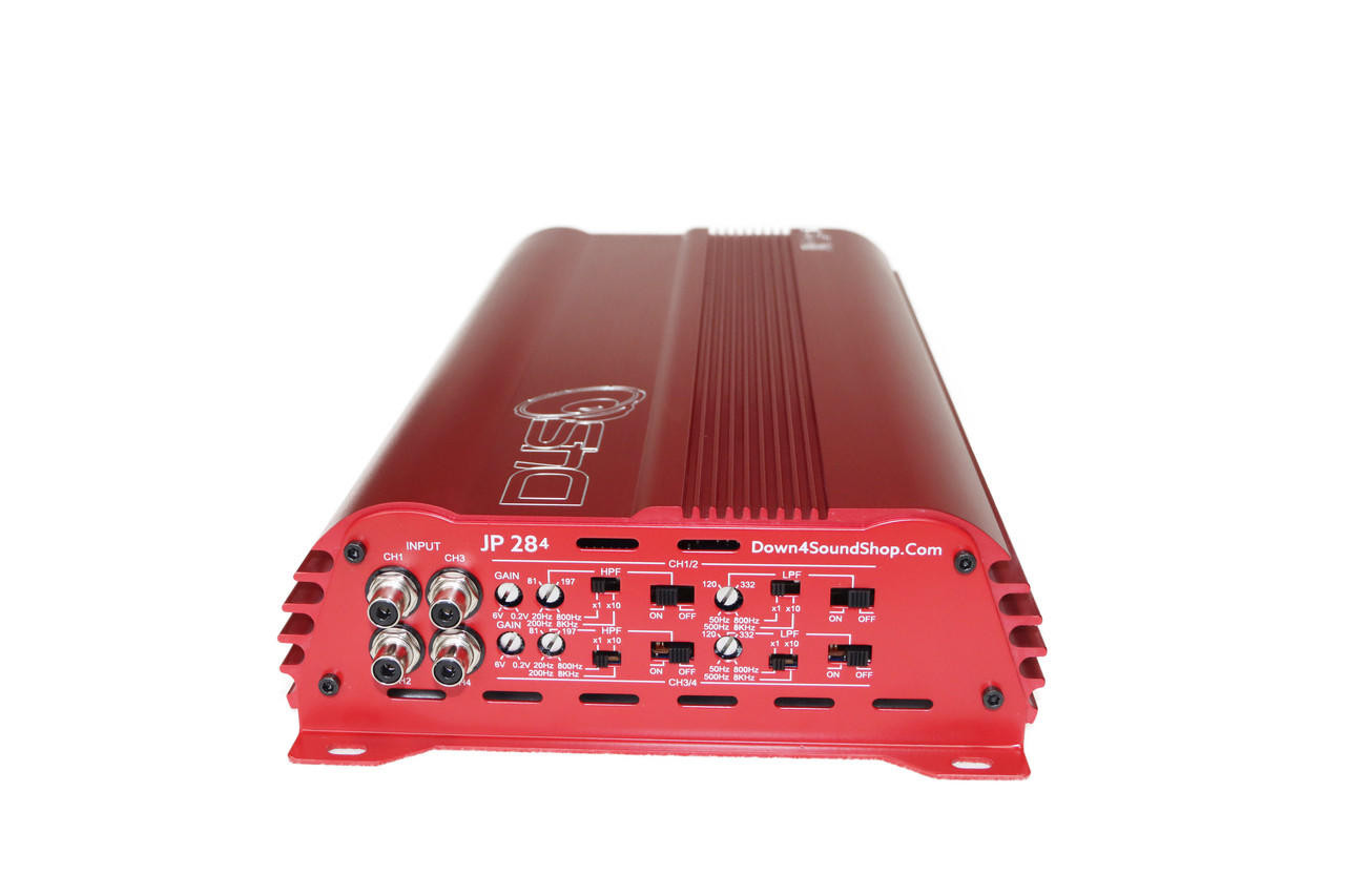 DOWN4SOUND | JP284 - RED | 3000W | 4 CHANNEL AMPLIFIER