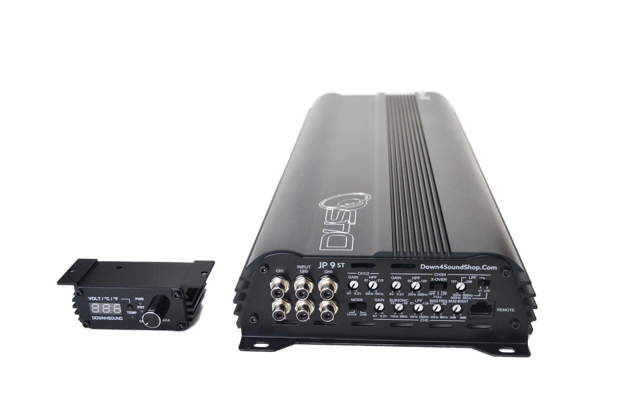 DOWN4SOUND JP95T BLACK | 1500W RMS - 5 Channel Amplifier 